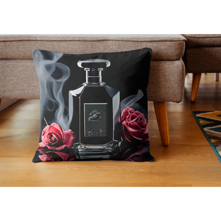 coussin parfum sombre avec deux roses