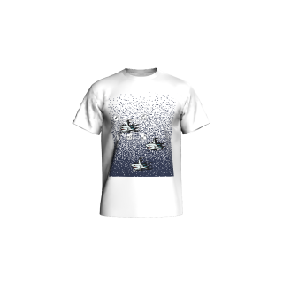 tee shirt manches courtes motif mer