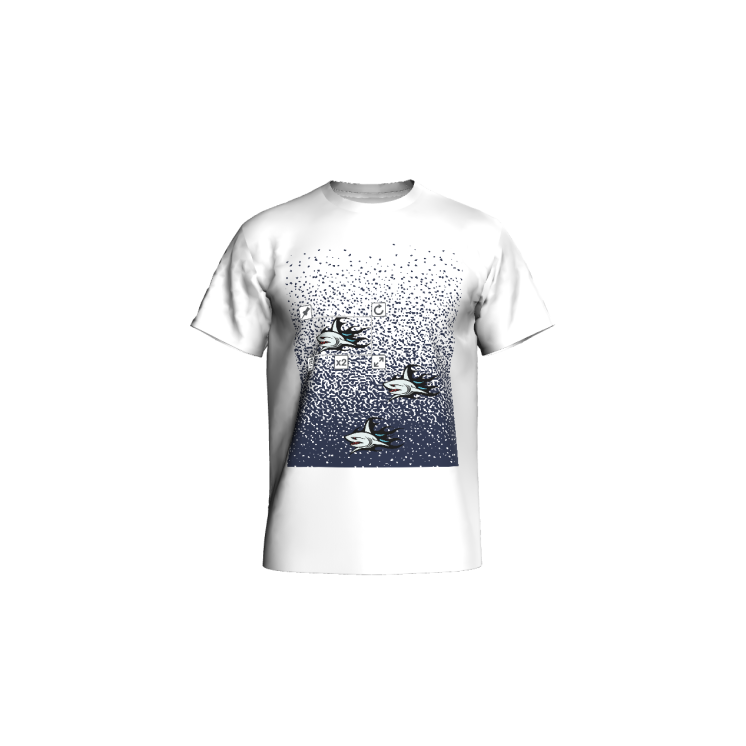 tee shirt manches courtes motif mer